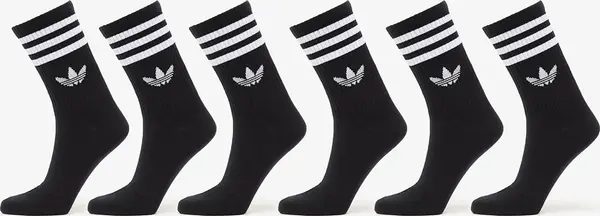 adidas Originals Nogavice adidas 3-Stripes Crew Socks 6 Pairs Black XL
