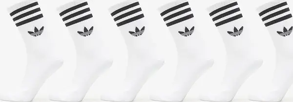 adidas Originals Nogavice adidas 3-Stripes Crew Socks 6 Pairs White S
