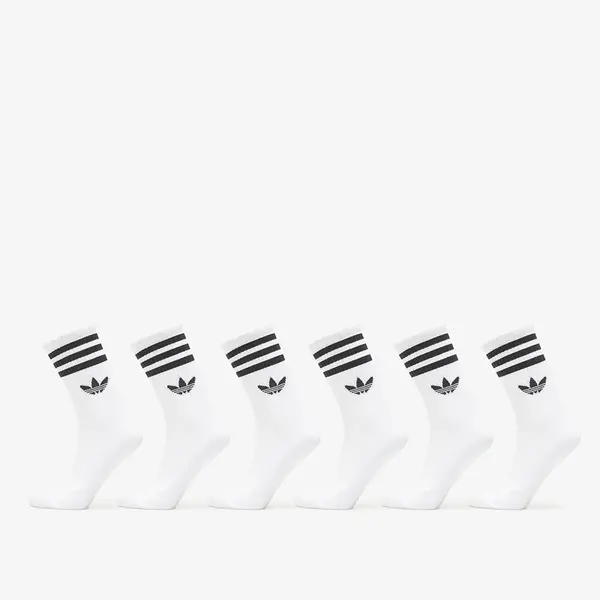 adidas Originals Nogavice adidas 3-Stripes Crew Socks 6 Pairs White S