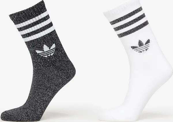 adidas Originals Nogavice adidas 3-Stripes Glitter Crew Socks 2-Pack Black/ Lucid Red/ Lucid Blue M