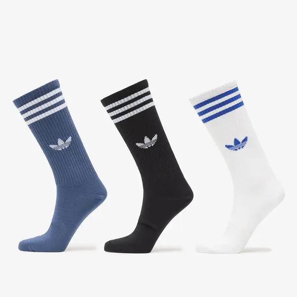 adidas Originals Nogavice adidas 3-Stripes High Crew Socks 3 Pairs White/ Night Marine/ Black S