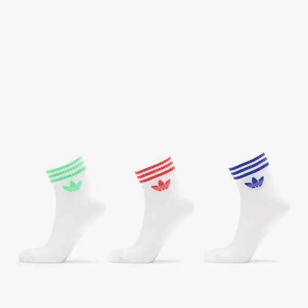 adidas Originals Nogavice adidas 3S Ankle S 3-Pack White/ Lucid Blue/ Scrgrn L