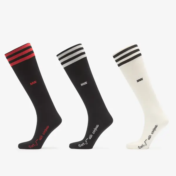 adidas Originals Nogavice adidas By Avavav Kneesocks 3-Pack Cream White/ Black/ Black L