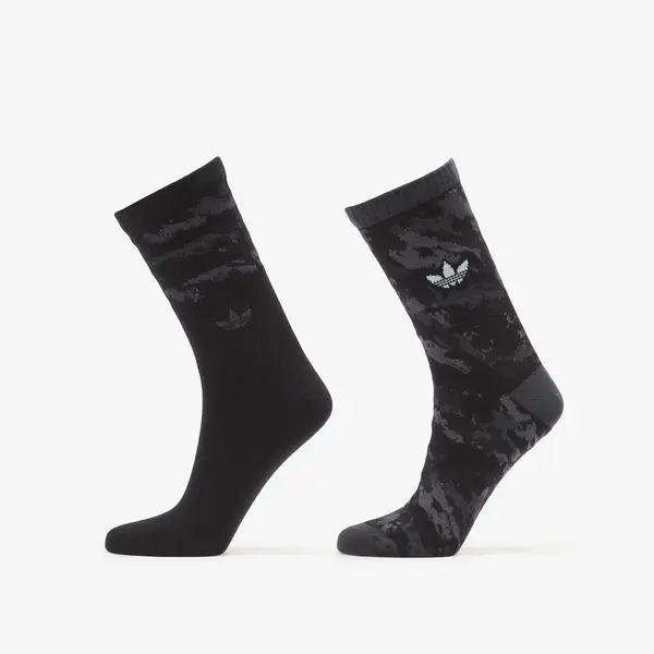 adidas Originals Nogavice adidas Camo Crew Sock 2-Pack Carbon/ Black 37-39