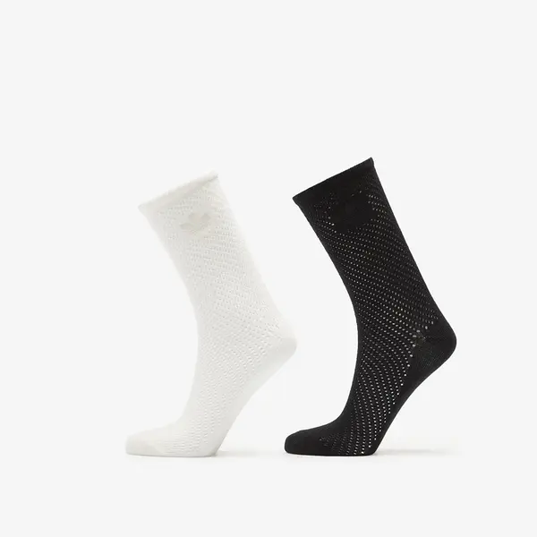 adidas Originals Nogavice adidas Crochet Crew Socks 2 Pairs Off White/ Black M