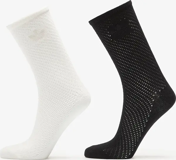 adidas Originals Nogavice adidas Crochet Crew Socks 2 Pairs Off White/ Black S