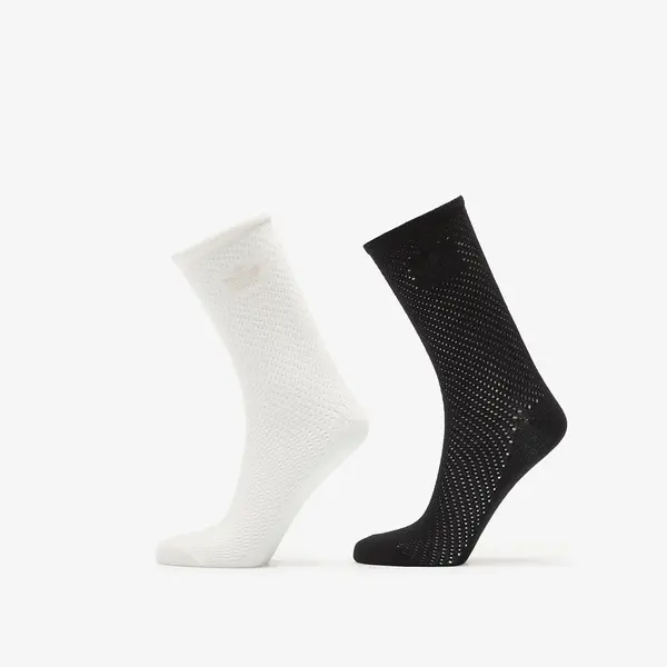 adidas Originals Nogavice adidas Crochet Crew Socks 2 Pairs Off White/ Black S