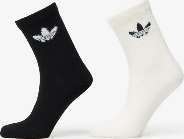 adidas Originals Nogavice adidas Fluffy Crew Sock 2-Pack Off White/ Black S