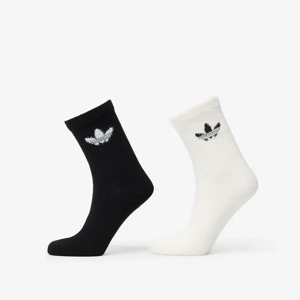 adidas Originals Nogavice adidas Fluffy Crew Sock 2-Pack Off White/ Black S