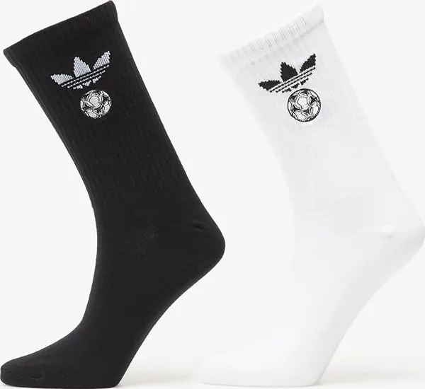 adidas Originals Nogavice adidas Football Embroidered Crew Socks 2 Pairs White/ Black S