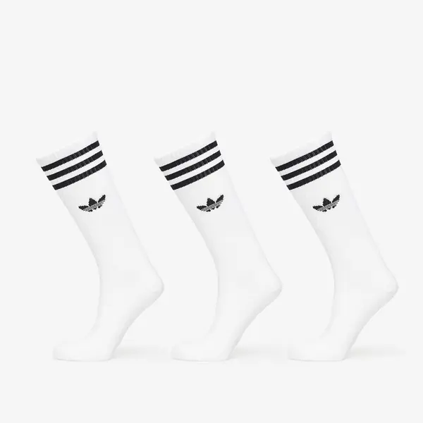 adidas Originals Nogavice adidas High Solid Crew Sock 3-Pack White M
