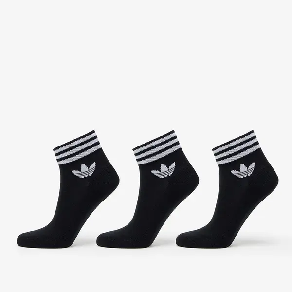 adidas Originals Nogavice adidas Originals Trefoil Ankle Socks 3-Pack Black/ White 35-38