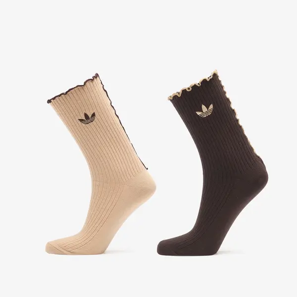 adidas Originals Nogavice adidas Ruffle Crew Socks 2 Pairs Magic Beige/ Aurora Coffee L