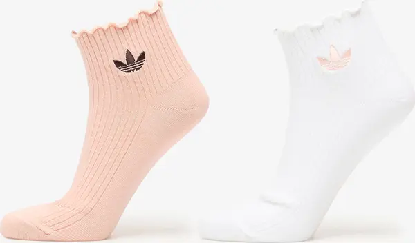 adidas Originals Nogavice adidas Ruffle Quarter Socks Blush Pink/ White S