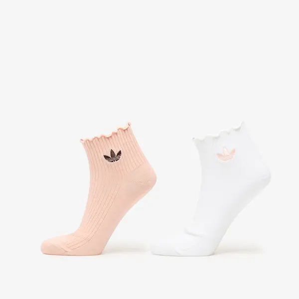 adidas Originals Nogavice adidas Ruffle Quarter Socks Blush Pink/ White S