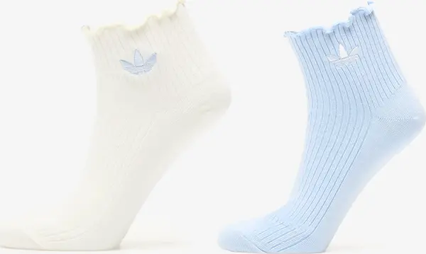 adidas Originals Nogavice adidas Ruffle Quarter Socks Crystal Sky/ Off White M