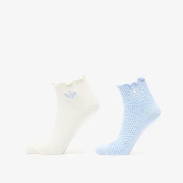 adidas Originals Nogavice adidas Ruffle Quarter Socks Crystal Sky/ Off White M