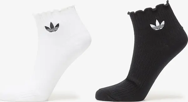 adidas Originals Nogavice adidas Ruffle Quarter Socks White/ Black M