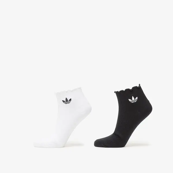 adidas Originals Nogavice adidas Ruffle Quarter Socks White/ Black M
