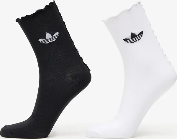 adidas Originals Nogavice adidas Ruffle Socks 2-Pack White/ Black L