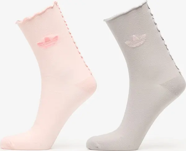 adidas Originals Nogavice adidas Ruffle Socks 2 Pairs Sandy Pink/ Grey Two M
