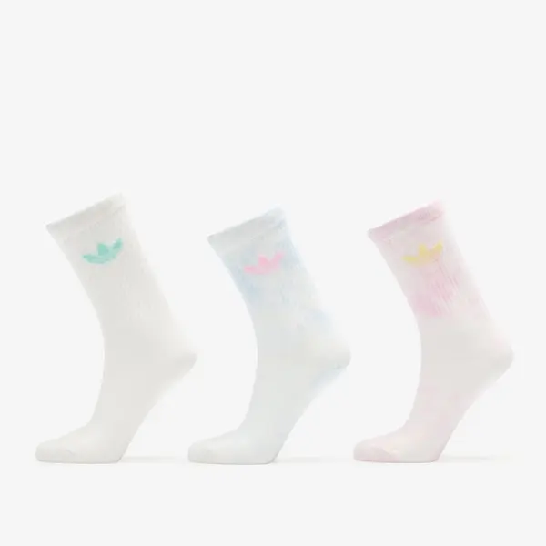 adidas Originals Nogavice adidas Tie Dye Crew Socks 3-Pack Off White/ Wonder Beige/ Dark Brown M