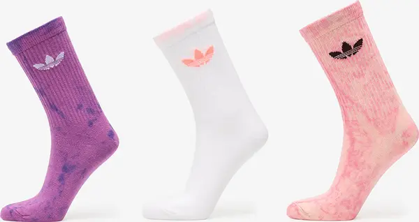 adidas Originals Nogavice adidas Tie Dye Crew Socks 3 Pairs Blush Pink/ Purple Rush/ White S