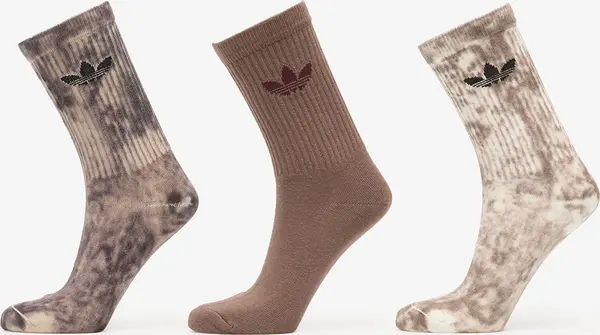 adidas Originals Nogavice adidas Tie Dye Crew Socks 3 Pairs Utility Black/ Off White/ Earth Strata M