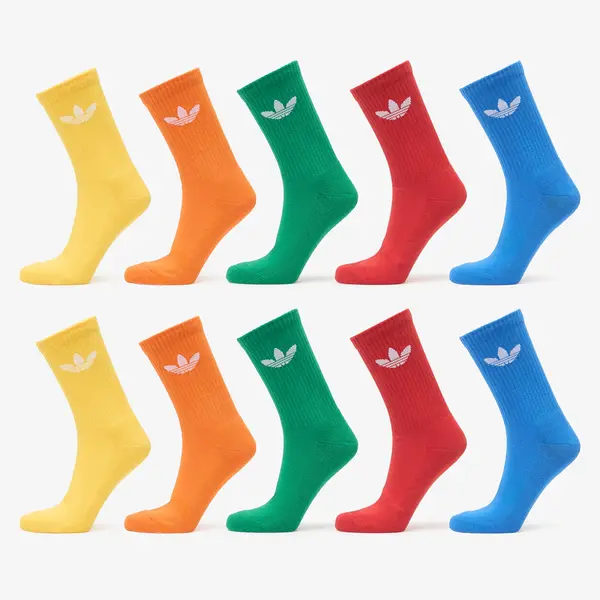 adidas Originals Nogavice adidas Trefoil Crew Socks 10-Pack Blue/ Green/ Better Scarlet XS