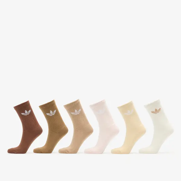 adidas Originals Nogavice adidas Trefoil Cushion Crew Socks 6-Pack Cream White/ Wonder Quartz S