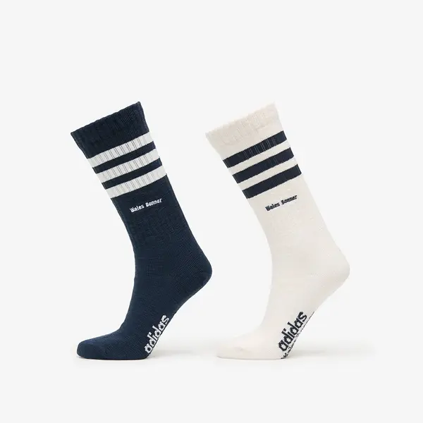 adidas Originals Nogavice adidas x Wales Bonner 3 Stripe Socks 2-Pack Blue/ Night Navy/ Chalk White S