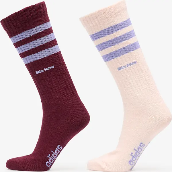 adidas Originals Nogavice adidas x Wales Bonner 3-Stripes Socks 2-Pack Maroon M