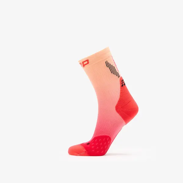 CEP Nogavice CEP Mid Cut Gradient Socks Red/ Marigold Fade L