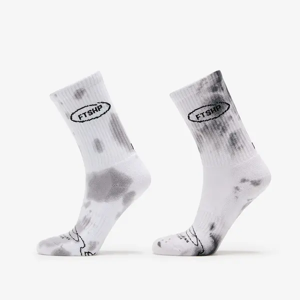 FTSHP Nogavice Footshop Basic Crew Socks 2-Pack Tie Dey Bw 36-38