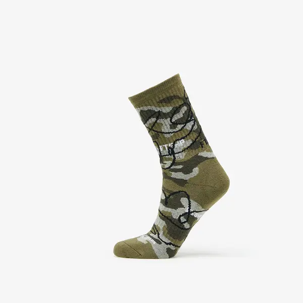 FTSHP Nogavice Footshop The Basketball Socks Olive Camo 36-38