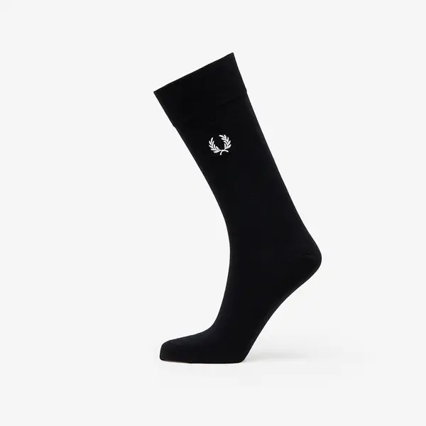 FRED PERRY Nogavice FRED PERRY Classic Laurel Wreath Sock Black/ Snow White 43-46