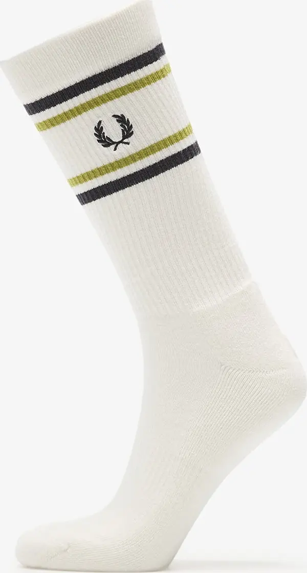 FRED PERRY Nogavice FRED PERRY Ribbed Sports Sock Light Ecru 39-42