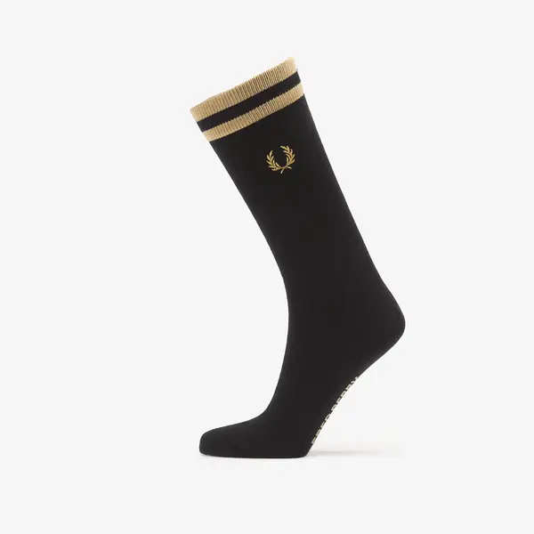 FRED PERRY Nogavice Fred Perry Tipped Sports Sock Black/ Champagne 39-42
