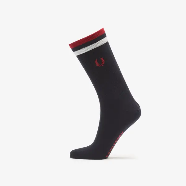 FRED PERRY Nogavice Fred Perry Tipped Sports Sock Navy/ Snow White/ Burnt Red 39-42