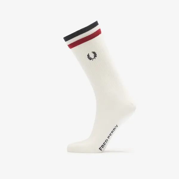 FRED PERRY Nogavice Fred Perry Tipped Sports Sock Snow White/ Burnt Red/ Navy 43-46