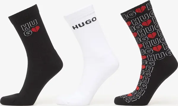 Hugo Boss Nogavice Hugo Boss 3-Pack Qs Valentine Cc Excalibur Grey 40-46