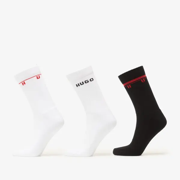 Hugo Boss Nogavice Hugo Boss 3 Pack Quarter Socks Rib Spaced Multicolor 39-42