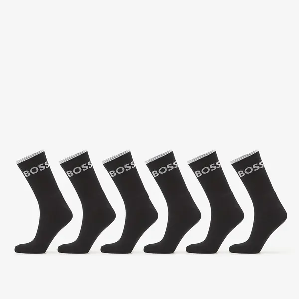Hugo Boss Nogavice Hugo Boss 6-Pack QS Stripe CC Socks Black 43-46