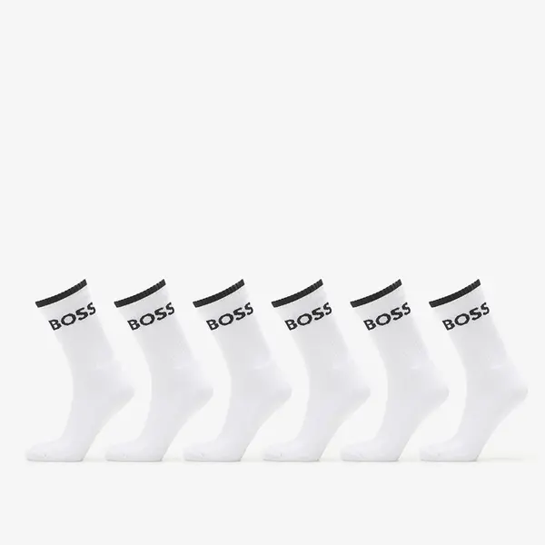 Hugo Boss Nogavice Hugo Boss 6-Pack QS Stripe CC Socks White 39-42