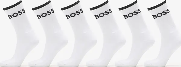 Hugo Boss Nogavice Hugo Boss 6-Pack QS Stripe CC Socks White 43-46