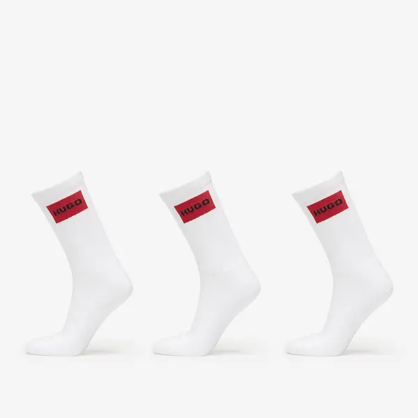 Hugo Boss Nogavice Hugo Boss Men-H-3-Pack Qs Rib Label Cc White 43-46