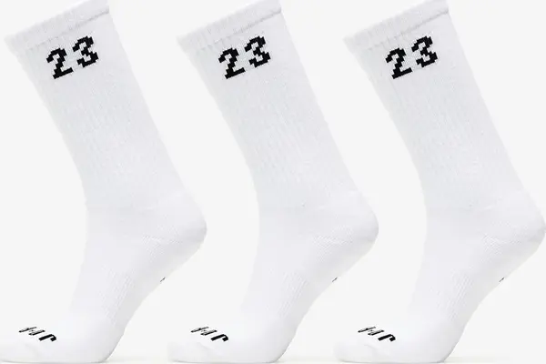 Jordan Nogavice Jordan Essentials Crew Socks 3-Pack White/ Black S