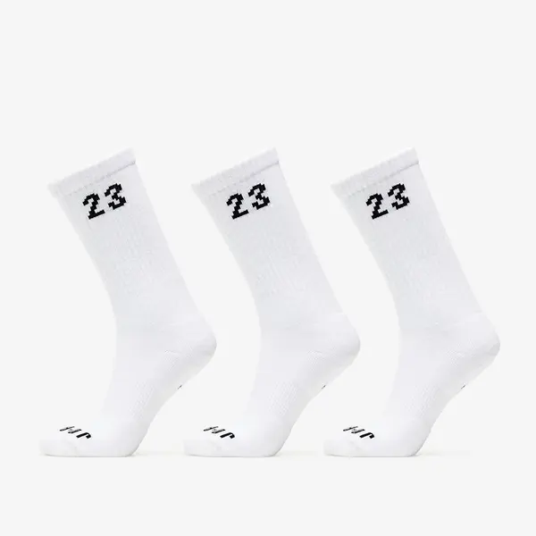 Jordan Nogavice Jordan Essentials Crew Socks 3-Pack White/ Black XL