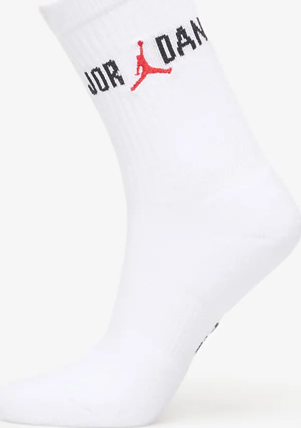 Jordan Nogavice Jordan Everyday Crew Socks 1-Pack White/ Black/ University Red M