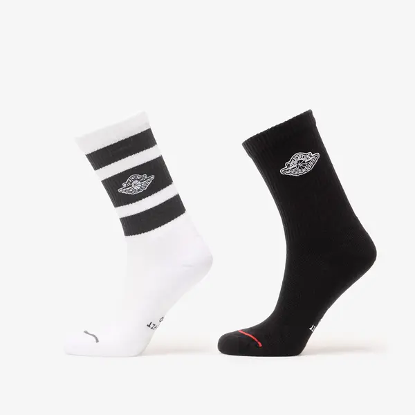 Jordan Nogavice Jordan Everyday Elevated Crew Socks 2-Pack White/ Black/ White XL